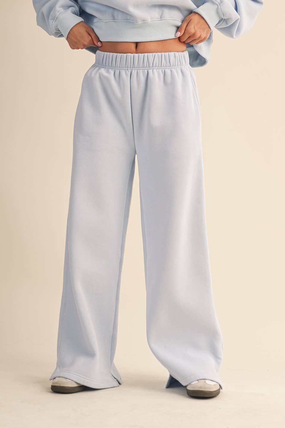 Fleece Wide Leg Sweatpants