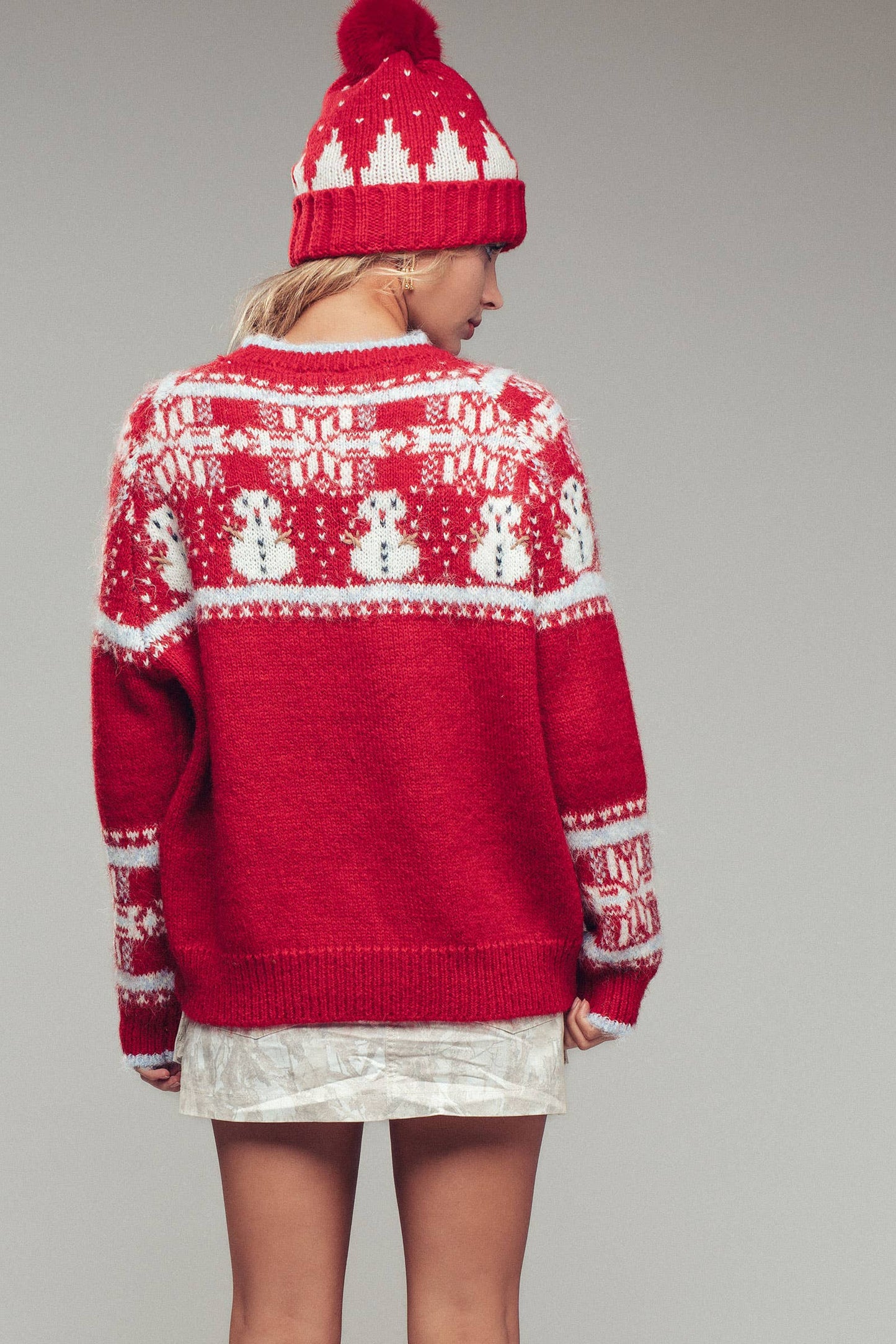 Snowman Wool Blend Sweater