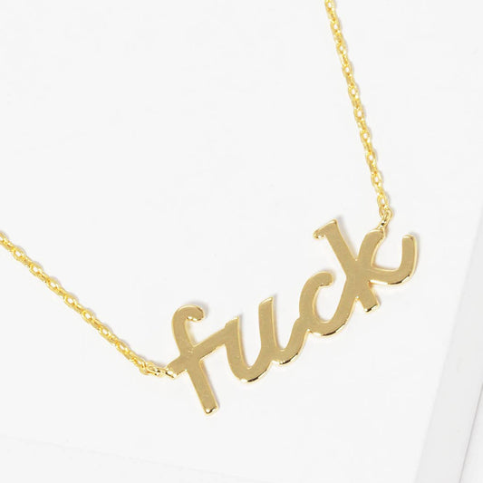Gold-Dipped FUCK Fashion Necklaces