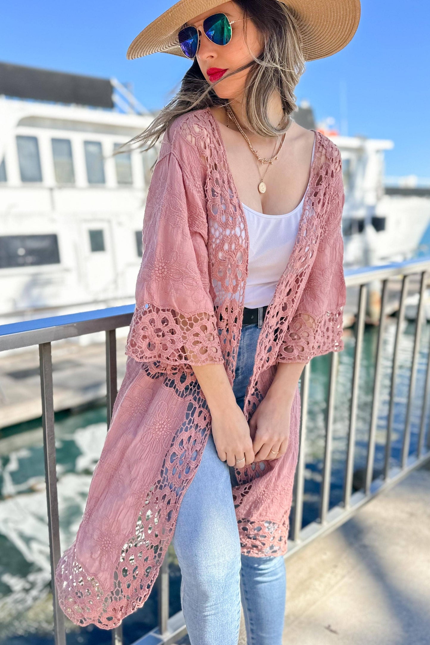 Floral Lace Kimono