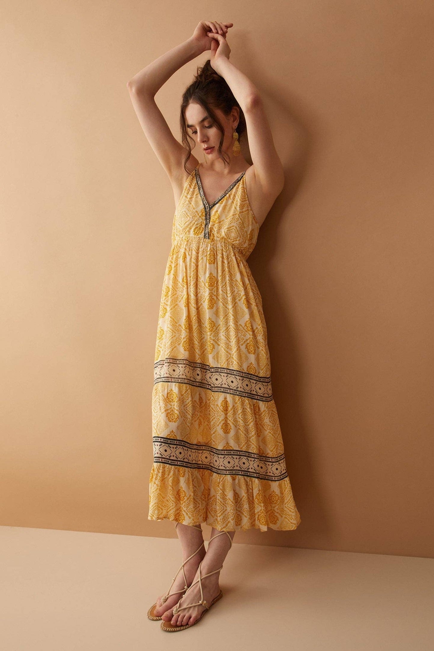V-Neck Long Dress