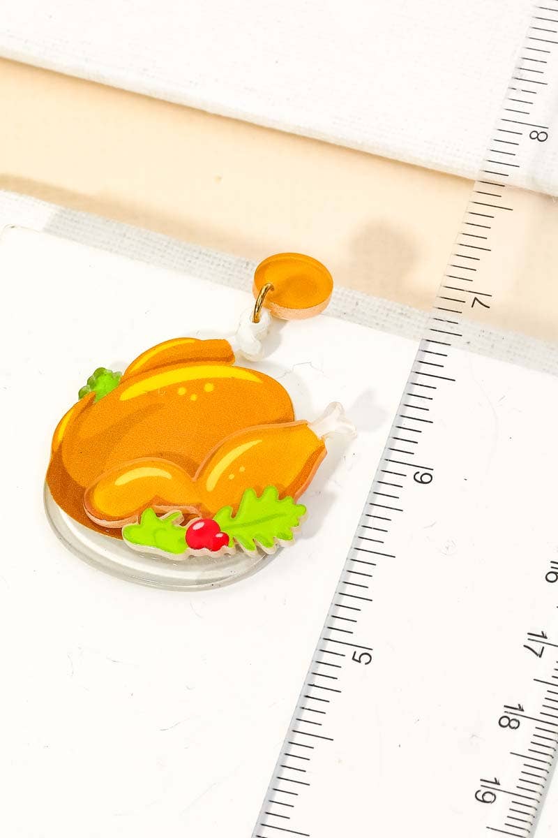 Turkey Dinner Thanksgiving Earrings