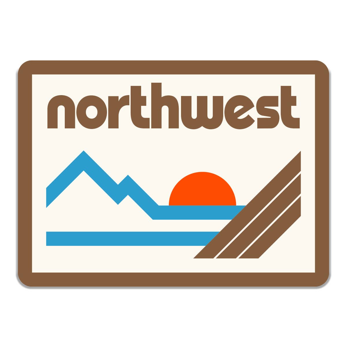 Custom Mountain Town Sticker Outdoor Travel Decal