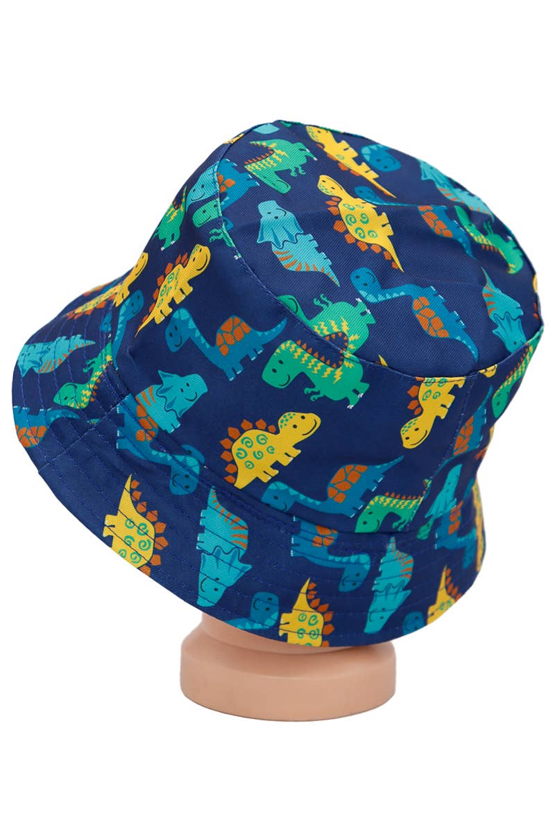 Kids Dinosaur Land Polyester Bucket Hat
