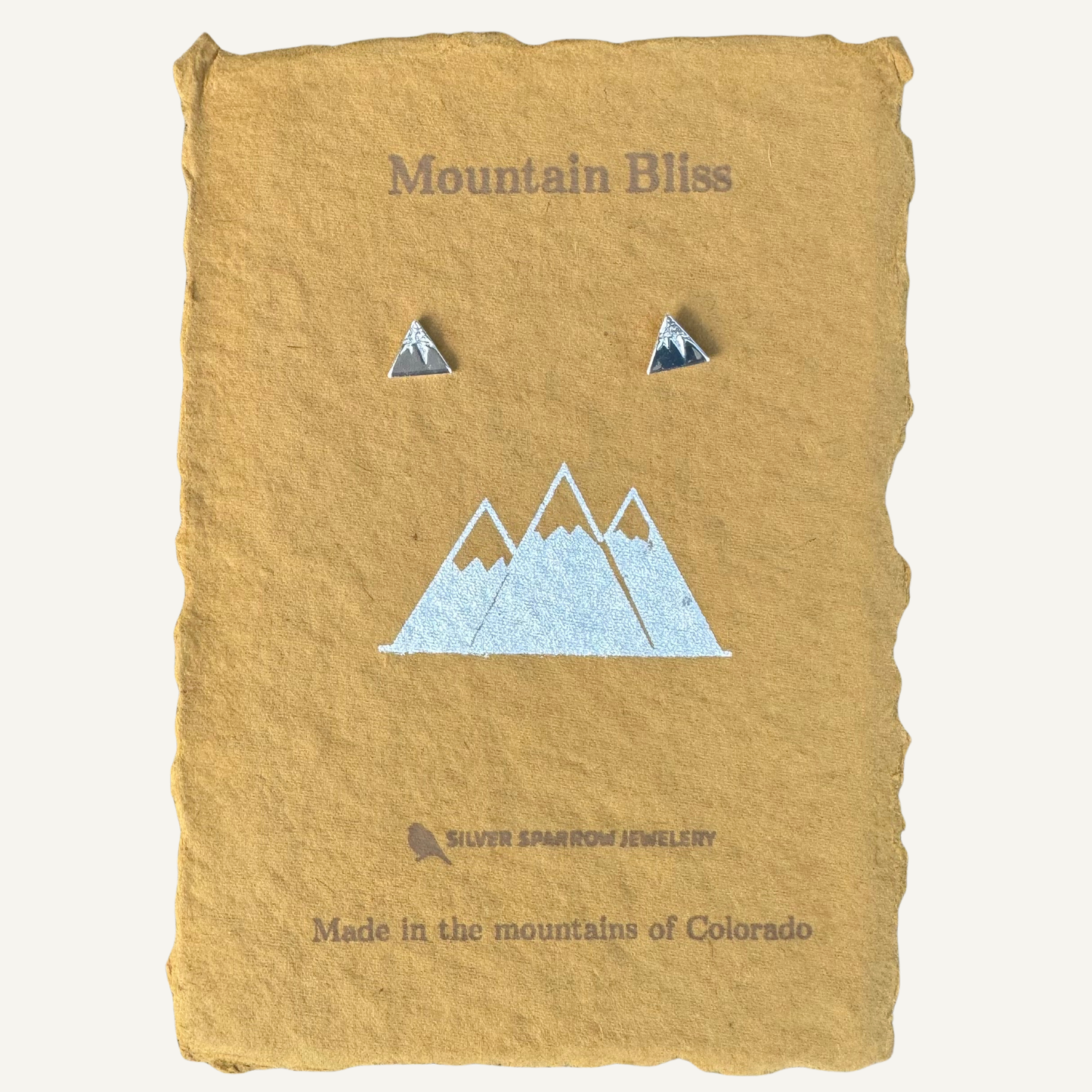 Sterling Silver mountain stud earrings