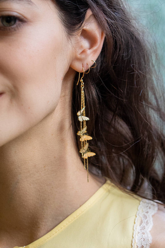 Give Me Butterflies Earring - 18K Gold Plated