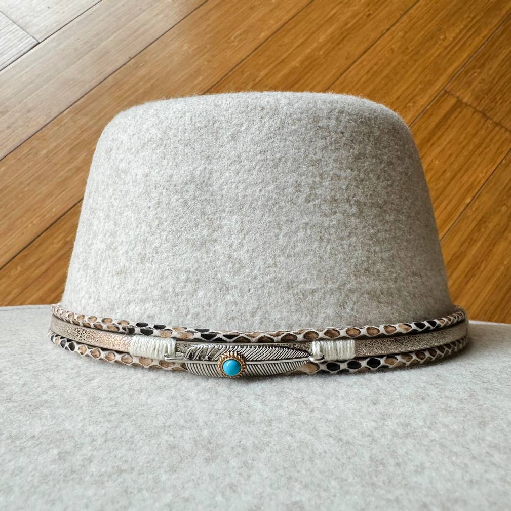 Faux Leather Trim Fedora