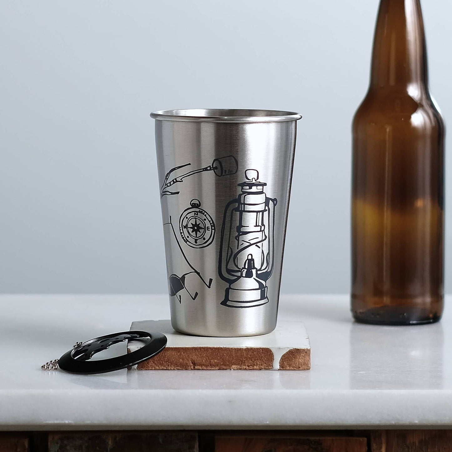 Stainless Steel Metal Pint Tumbler - Camping Tools