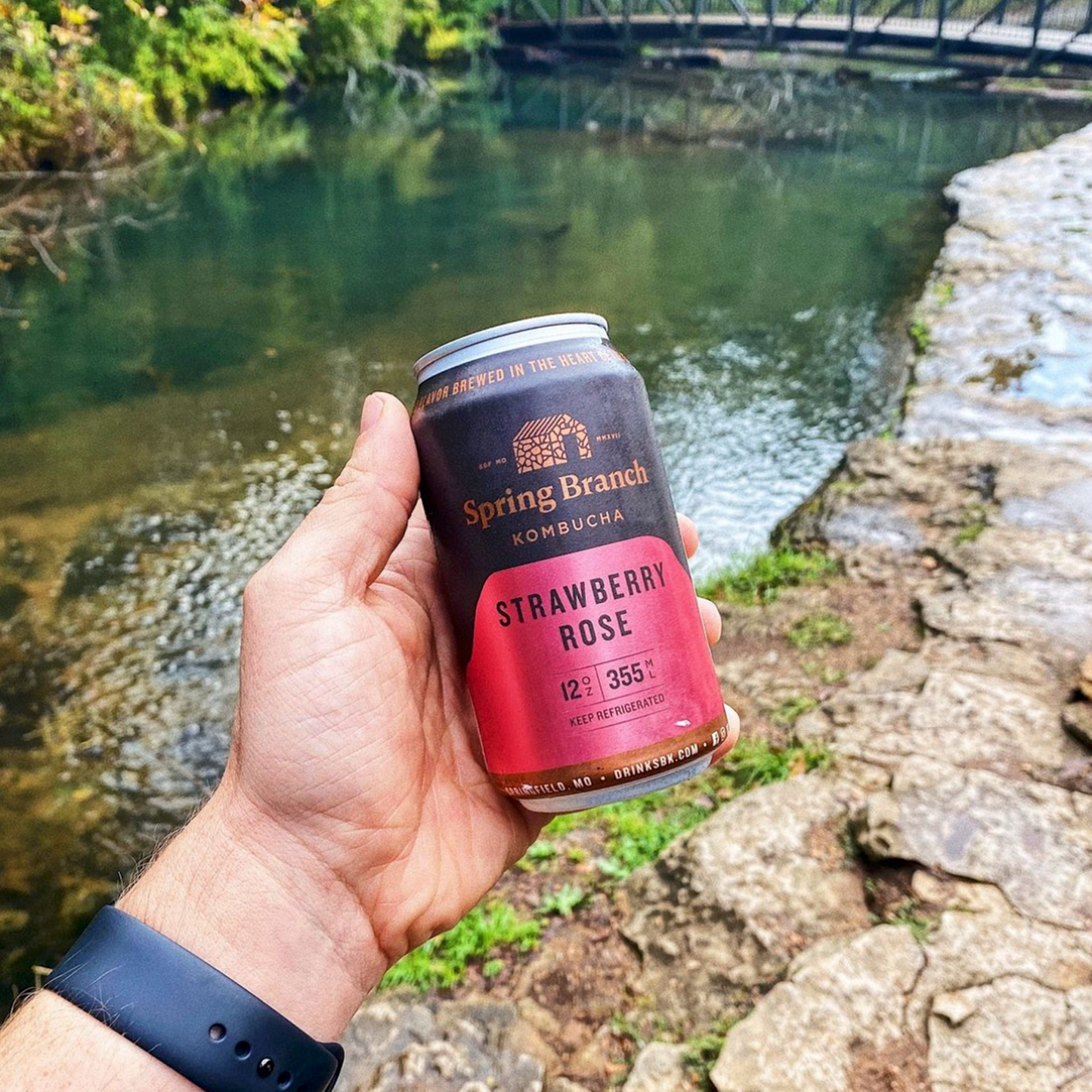 Strawberry Rose Kombucha, 12 oz