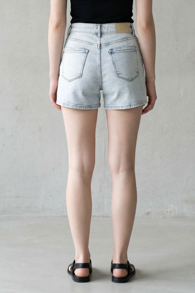High Rise Midi Shorts