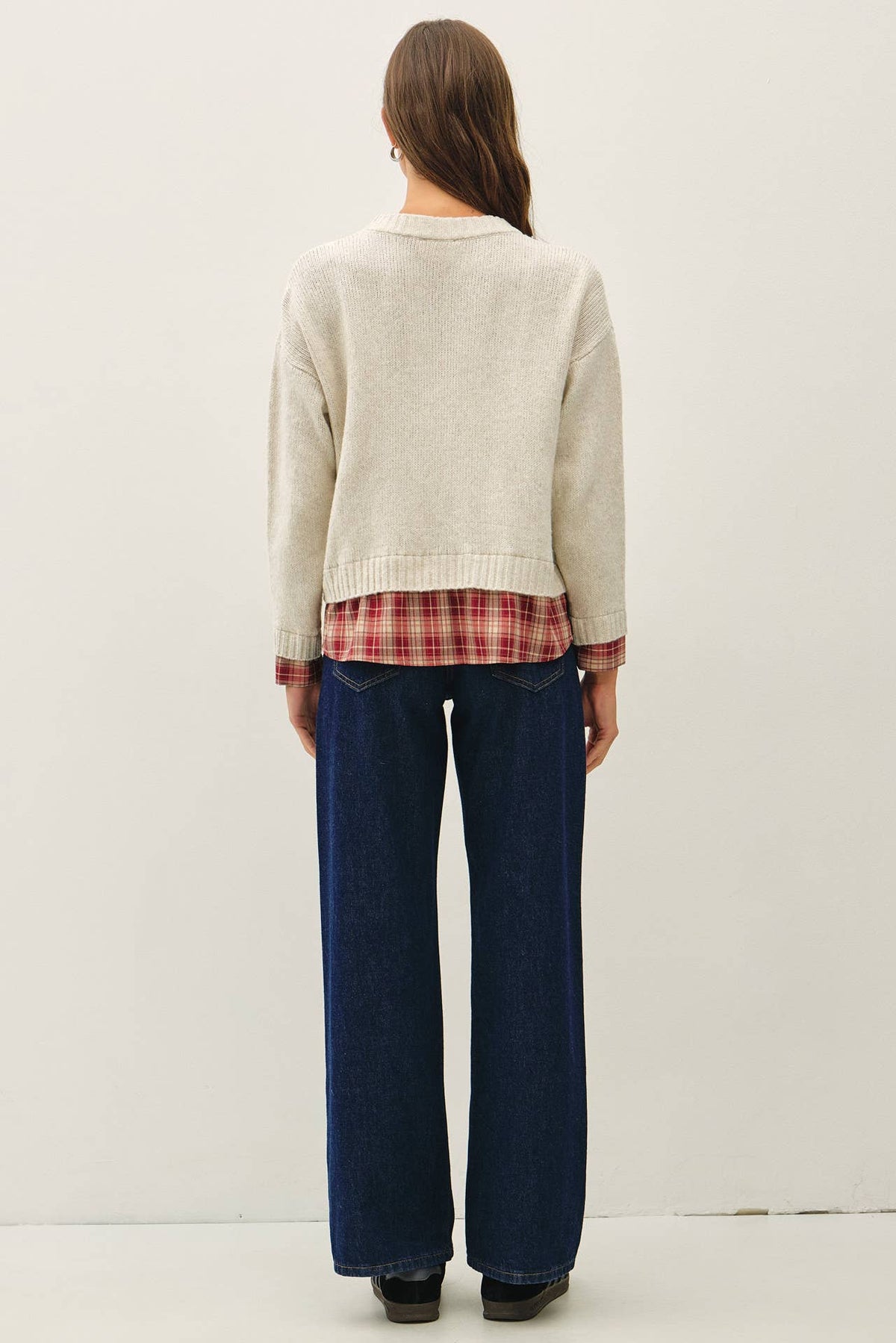 Fireside Layered Plaid Sweater