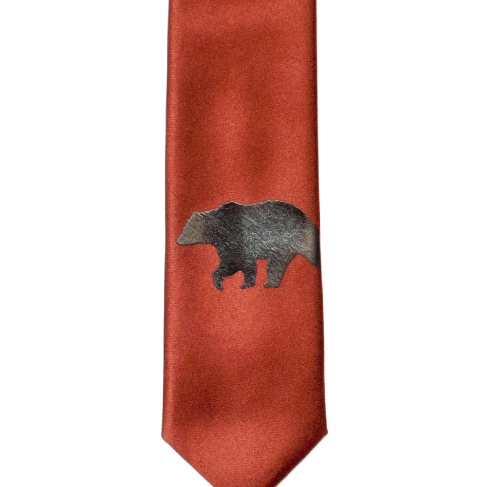 Brown Bear Skinny Tie