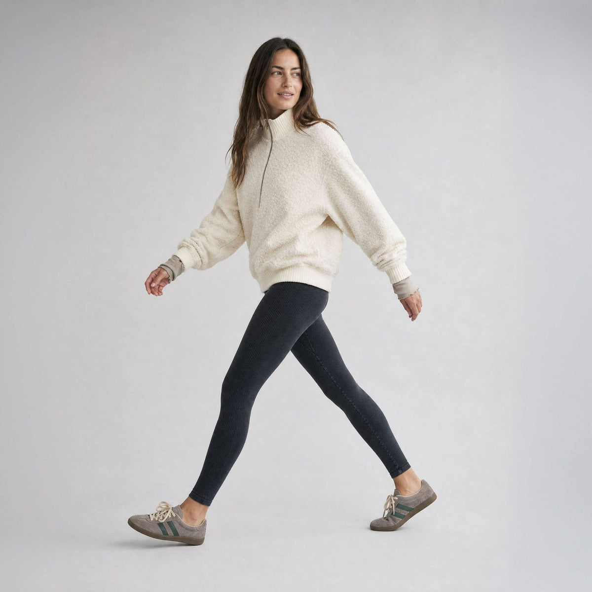 Women's Magnolia Bouclé Quarter Zip Pullover