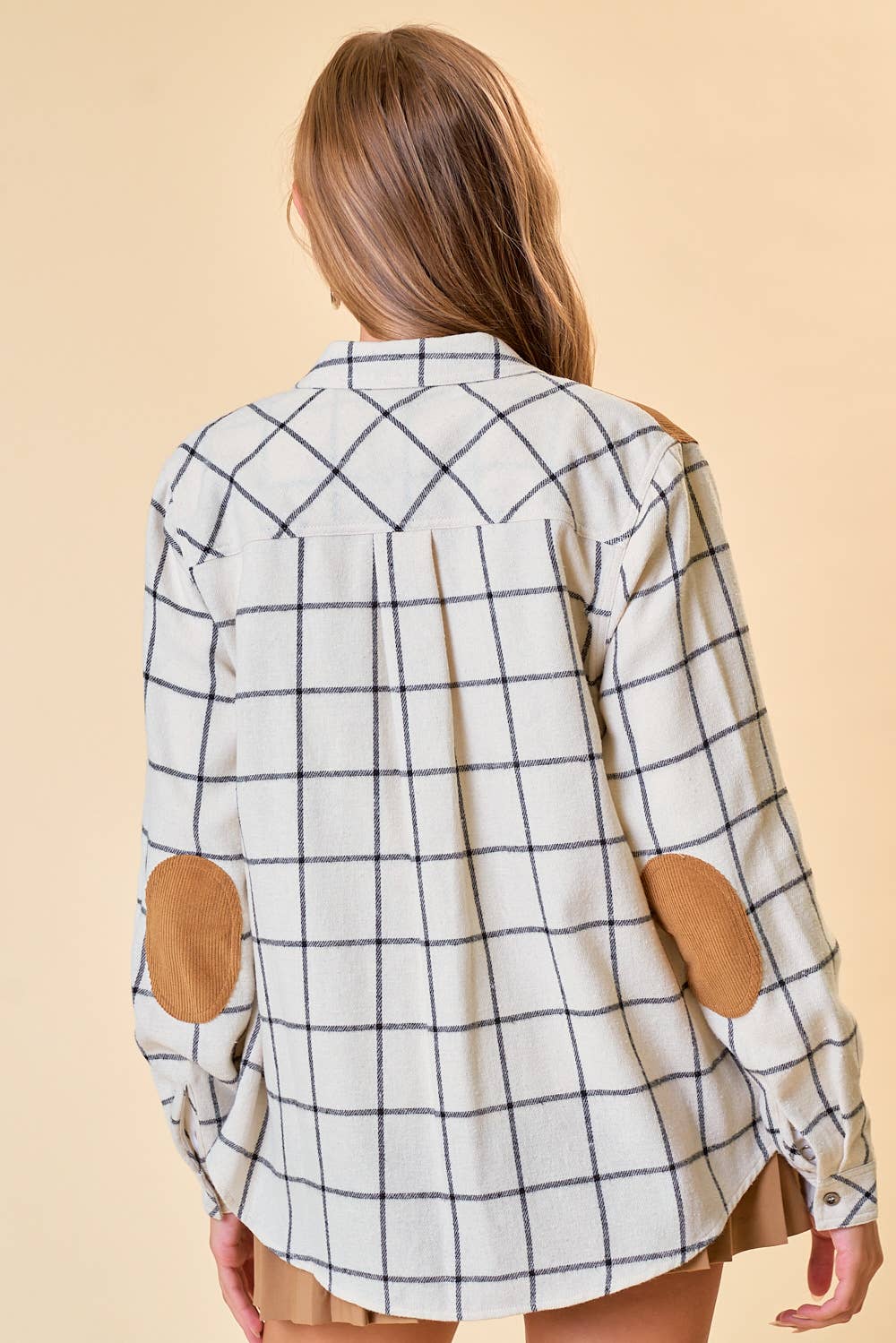 Oversized Plaid Shirt W/ Patch