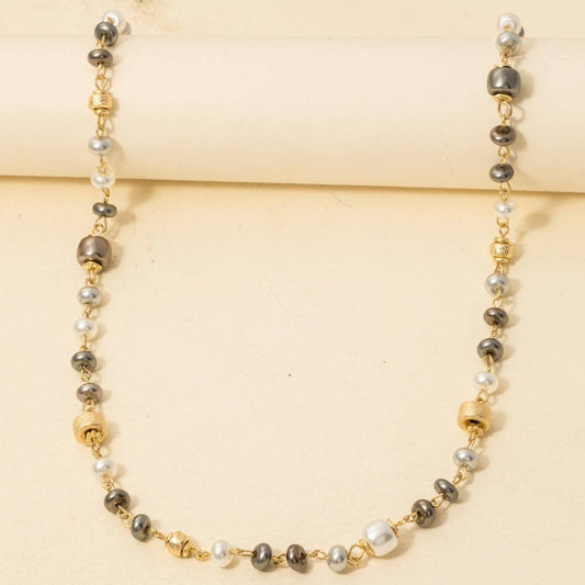 Assorted Beaded Long Chain Necklace