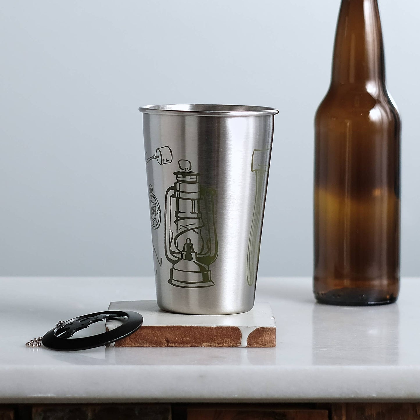 Stainless Steel Metal Pint Tumbler - Camping Tools