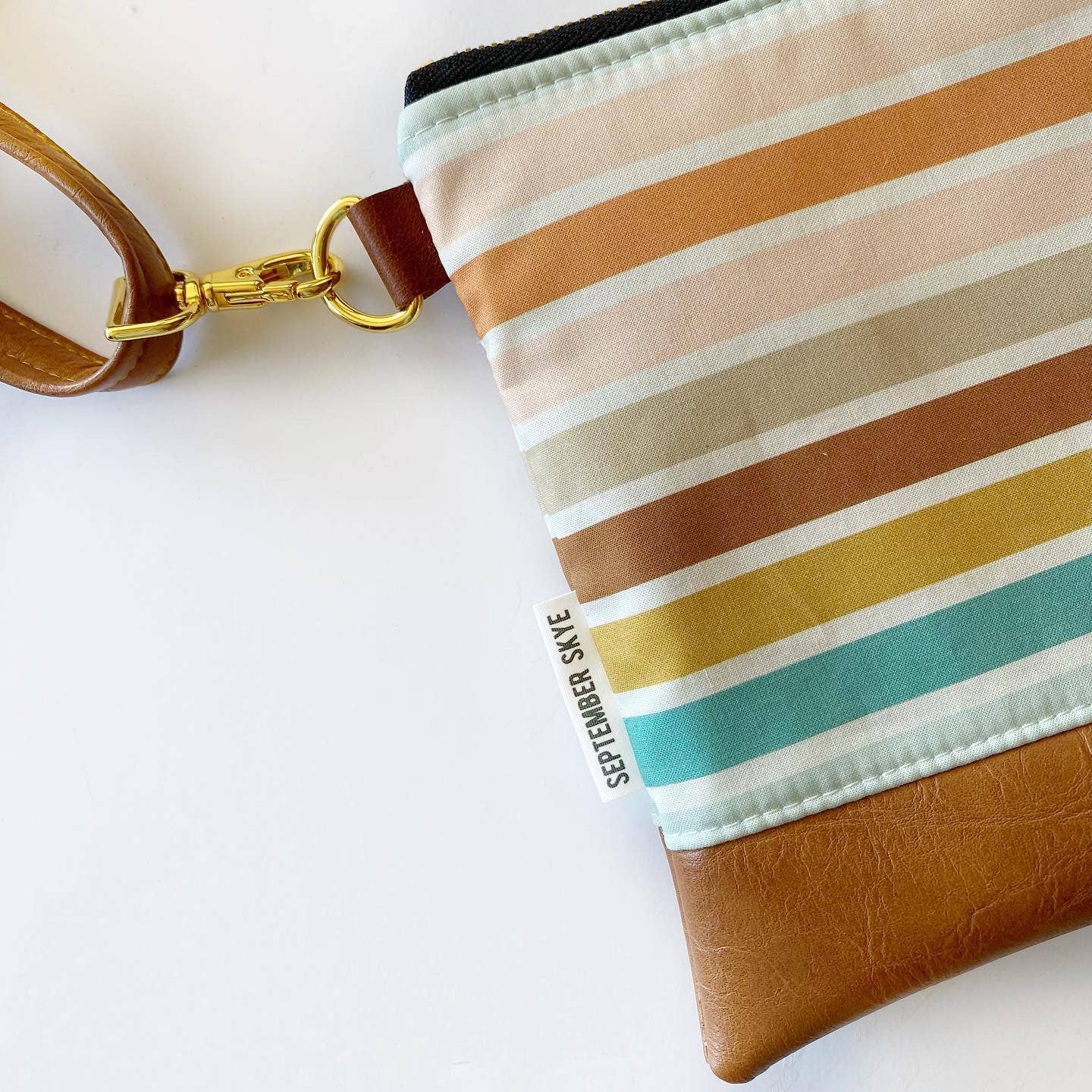 Small crossbody boho rainbow stripe