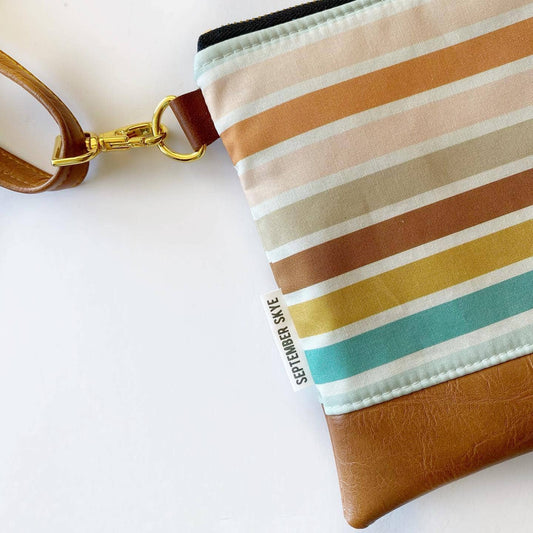 Small crossbody boho rainbow stripe
