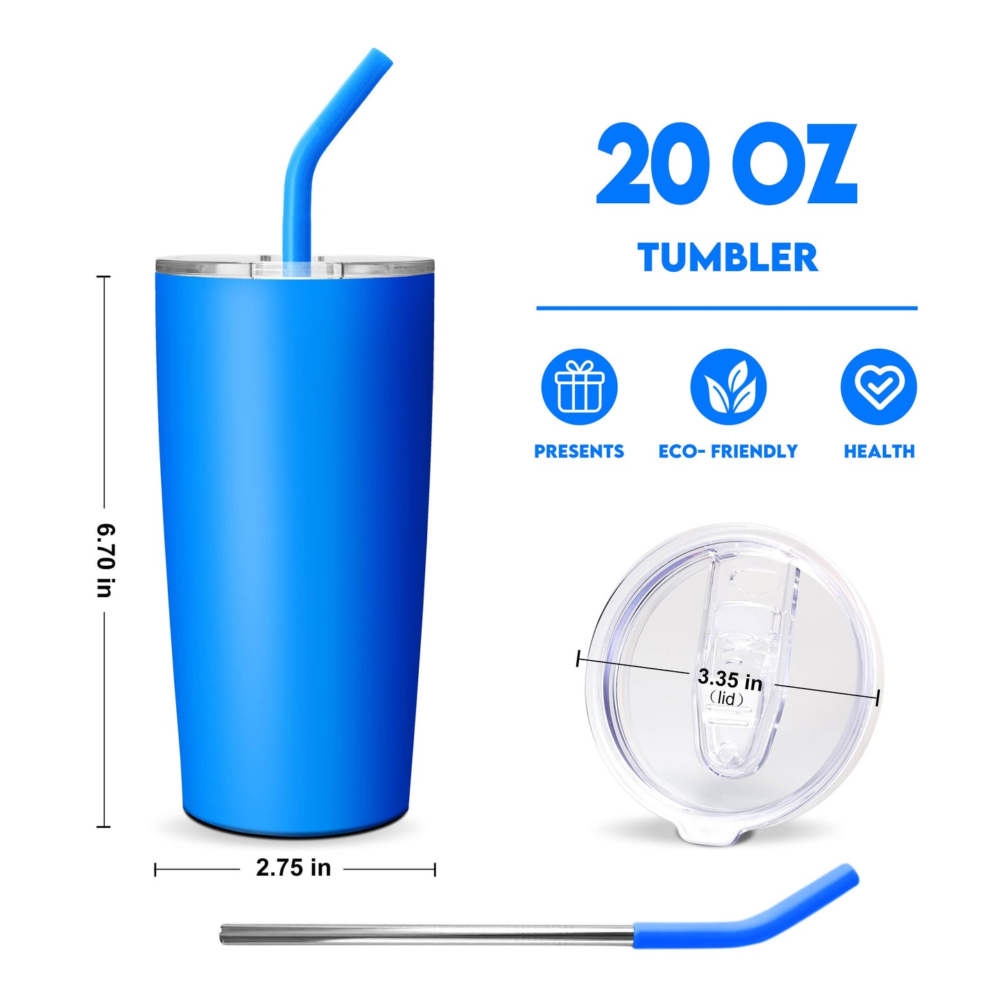 Colorful Stripe 20oz Metal Insulated Tumbler