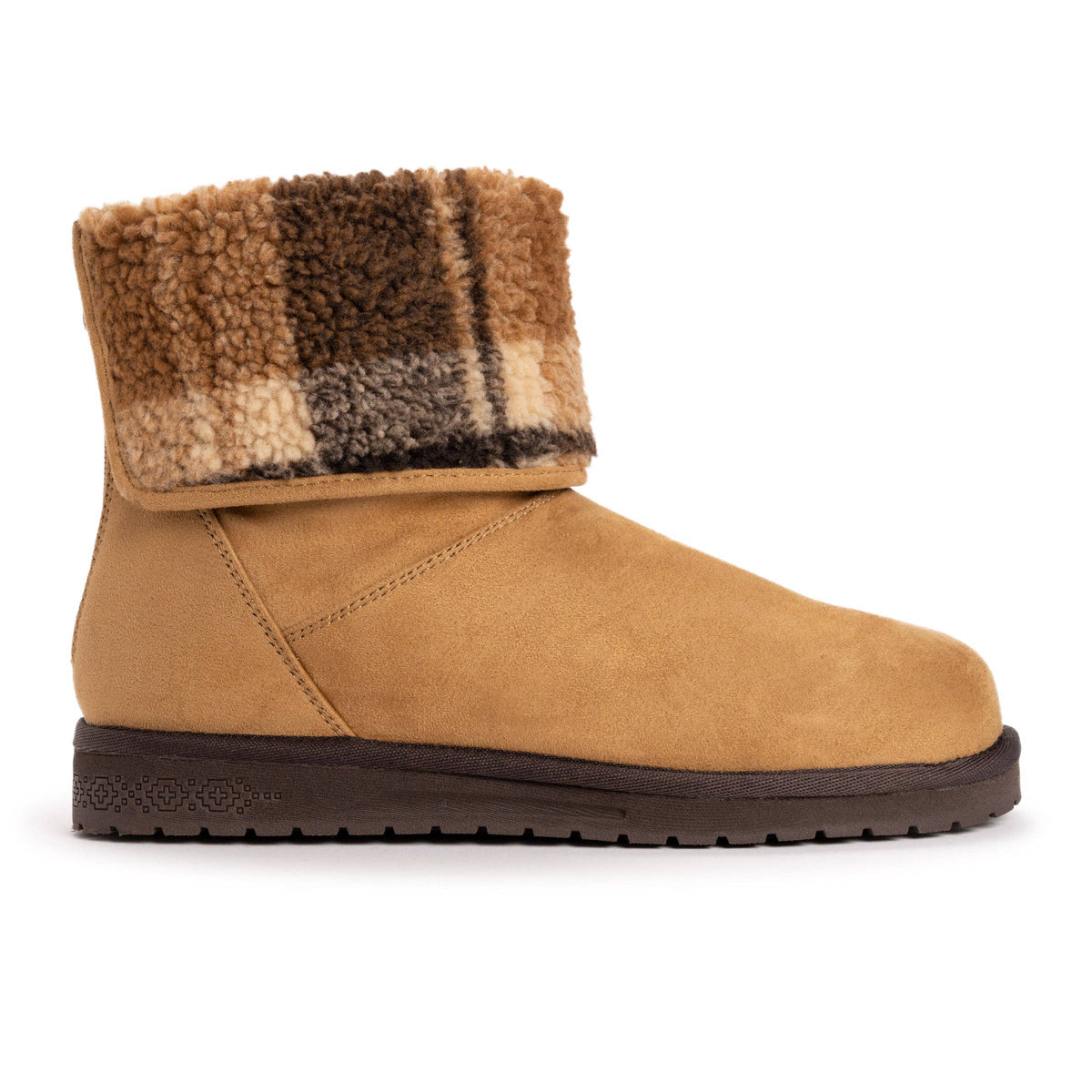 Plaid Fold Over Boots