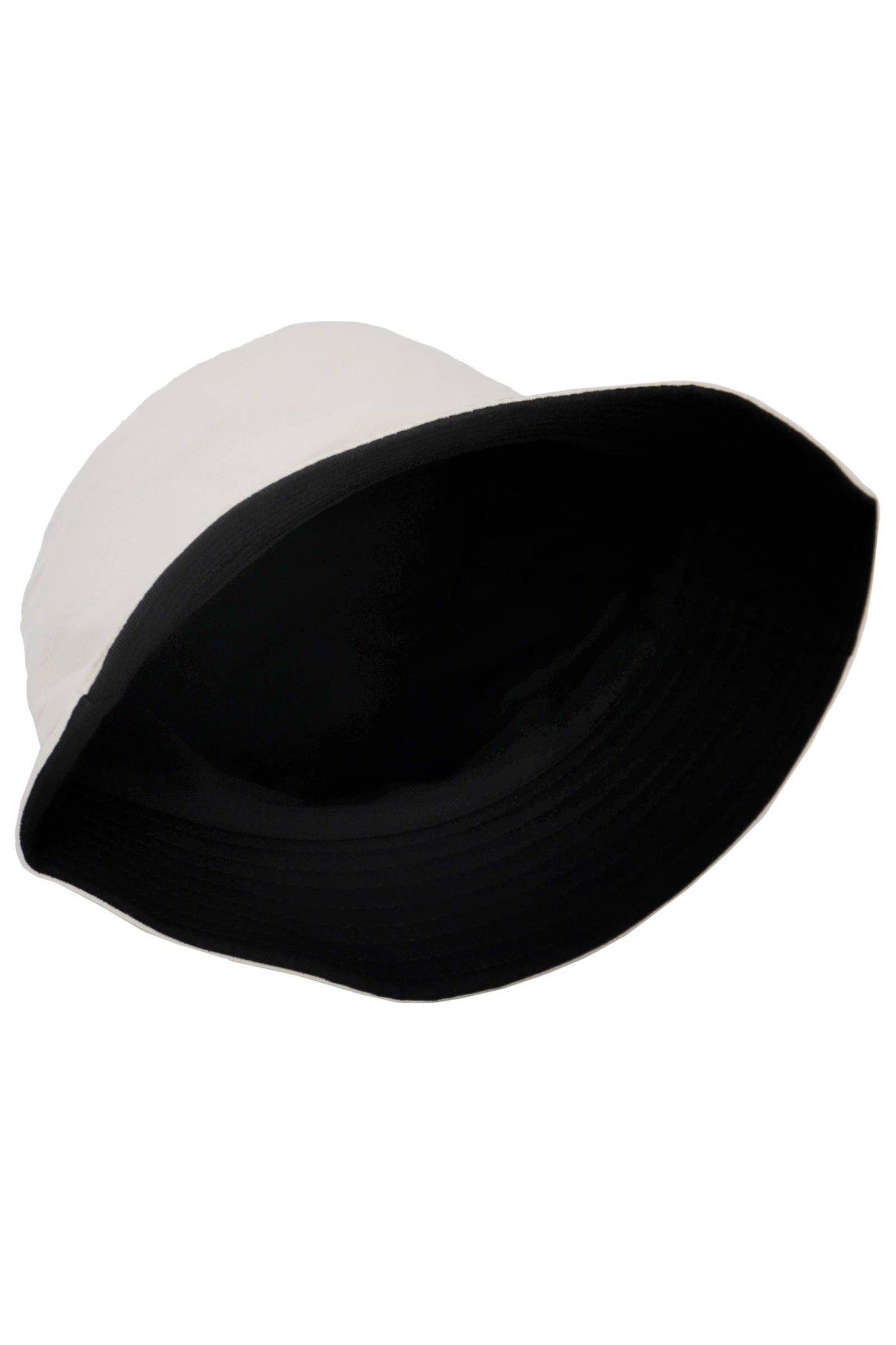 Solid Reversible Black Bottom Cotton Bucket Hat
