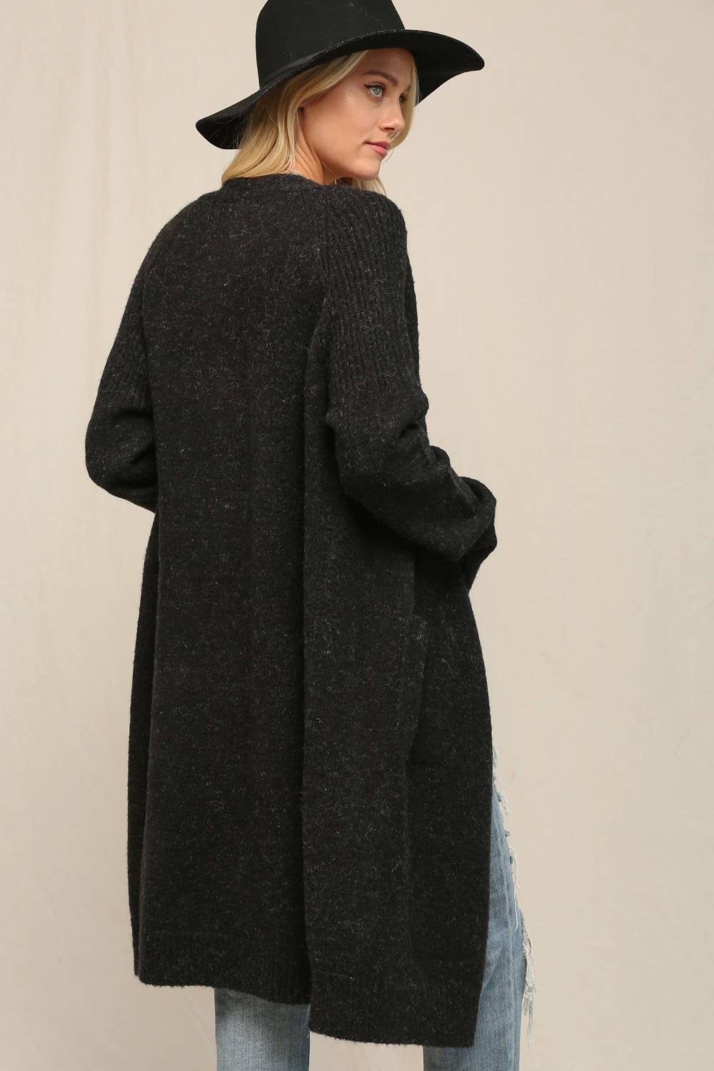 Midi Open Front Cardigan