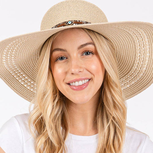 Wide Brim Straw Sun Hat