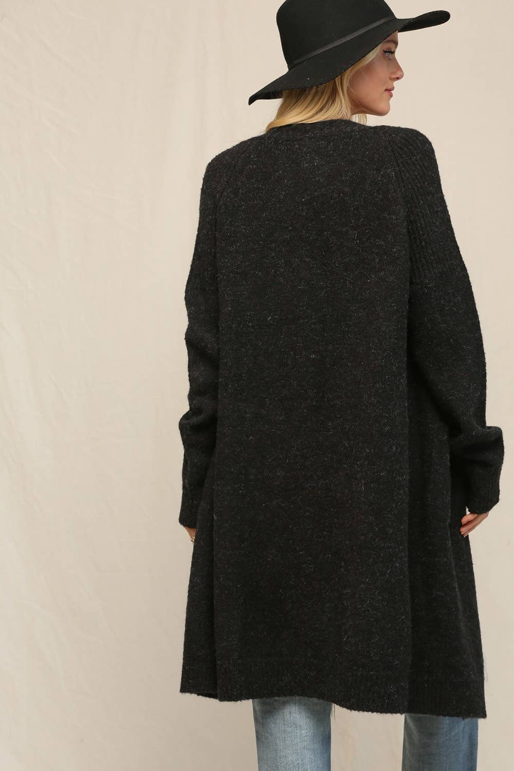 Midi Open Front Cardigan