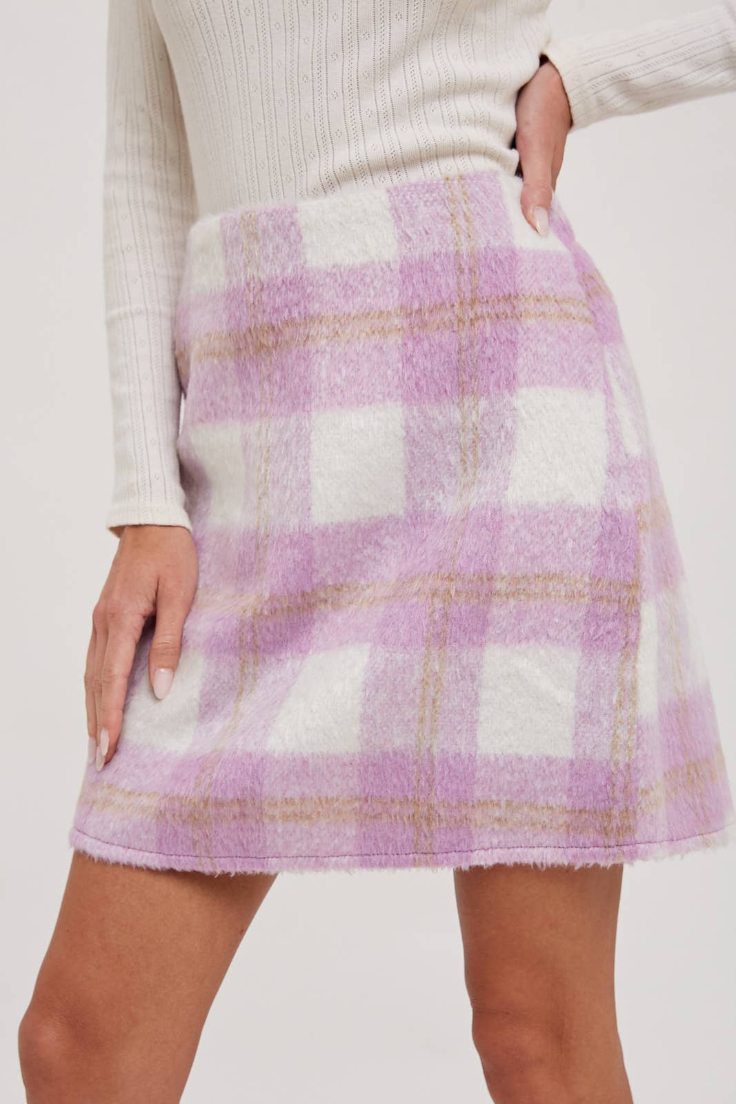 A-Line Plaid Mini Skirt