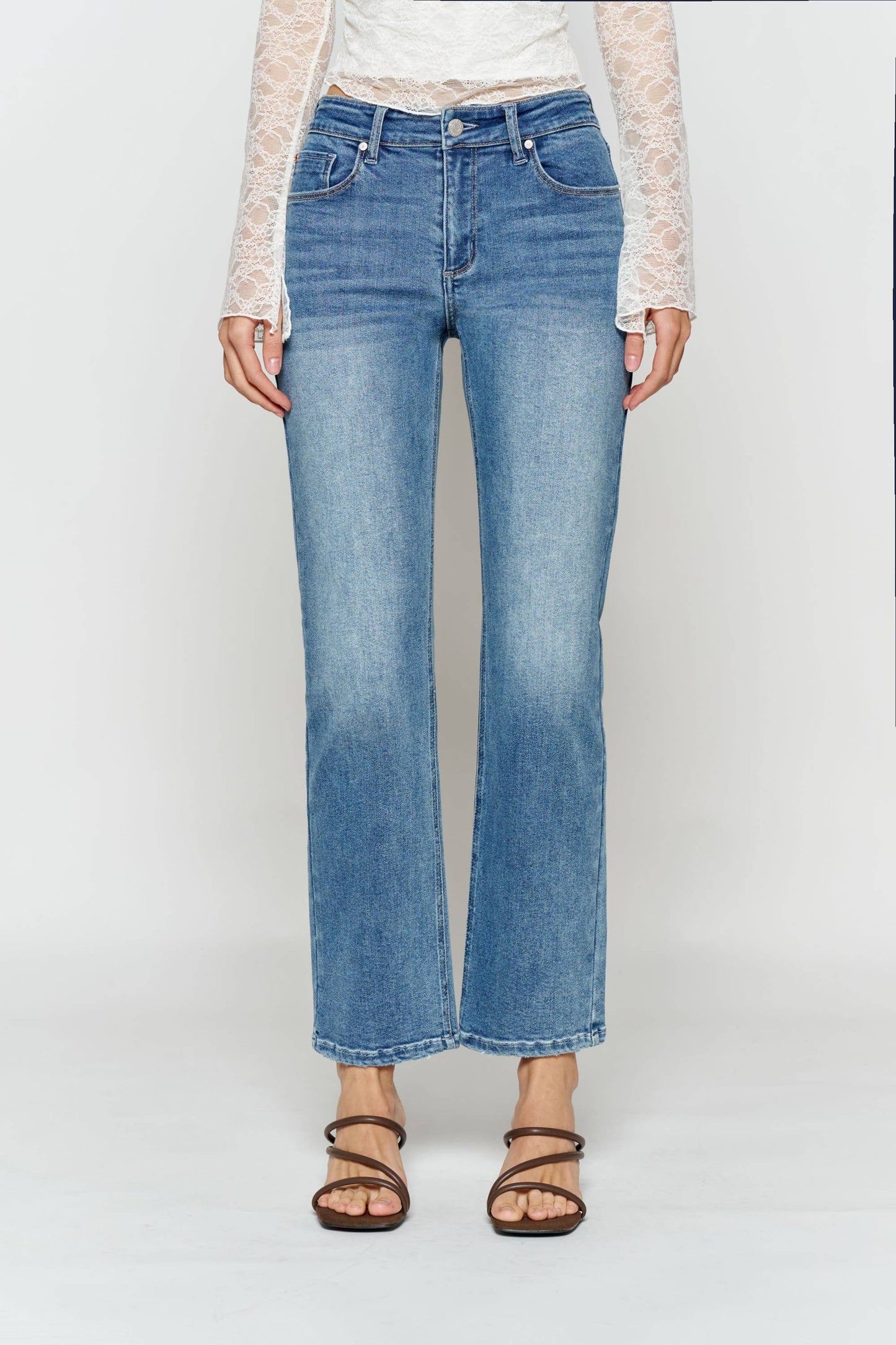 OPEN PACK High Rise Straight Jeans WEP3733