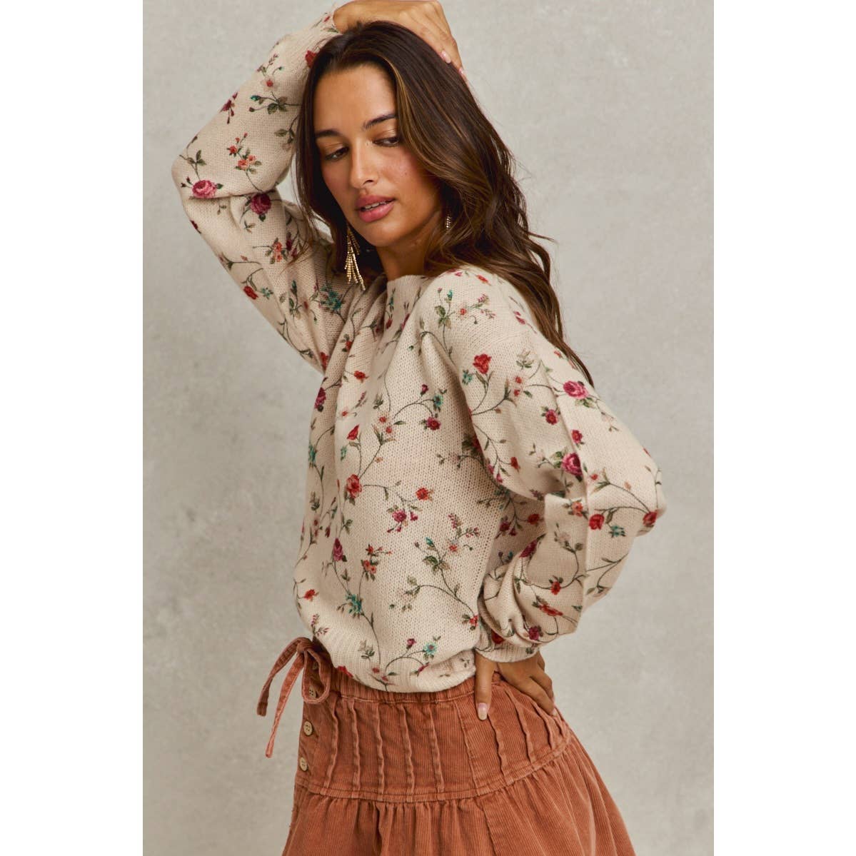 Blossoming Vine Knit Sweater