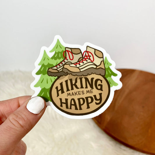 Hiking Makes Me Happy Sticker