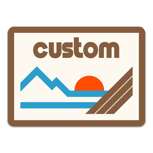 Custom Mountain Town Sticker Outdoor Travel Decal