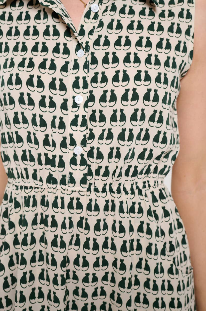 Kitty Cat Print Dress