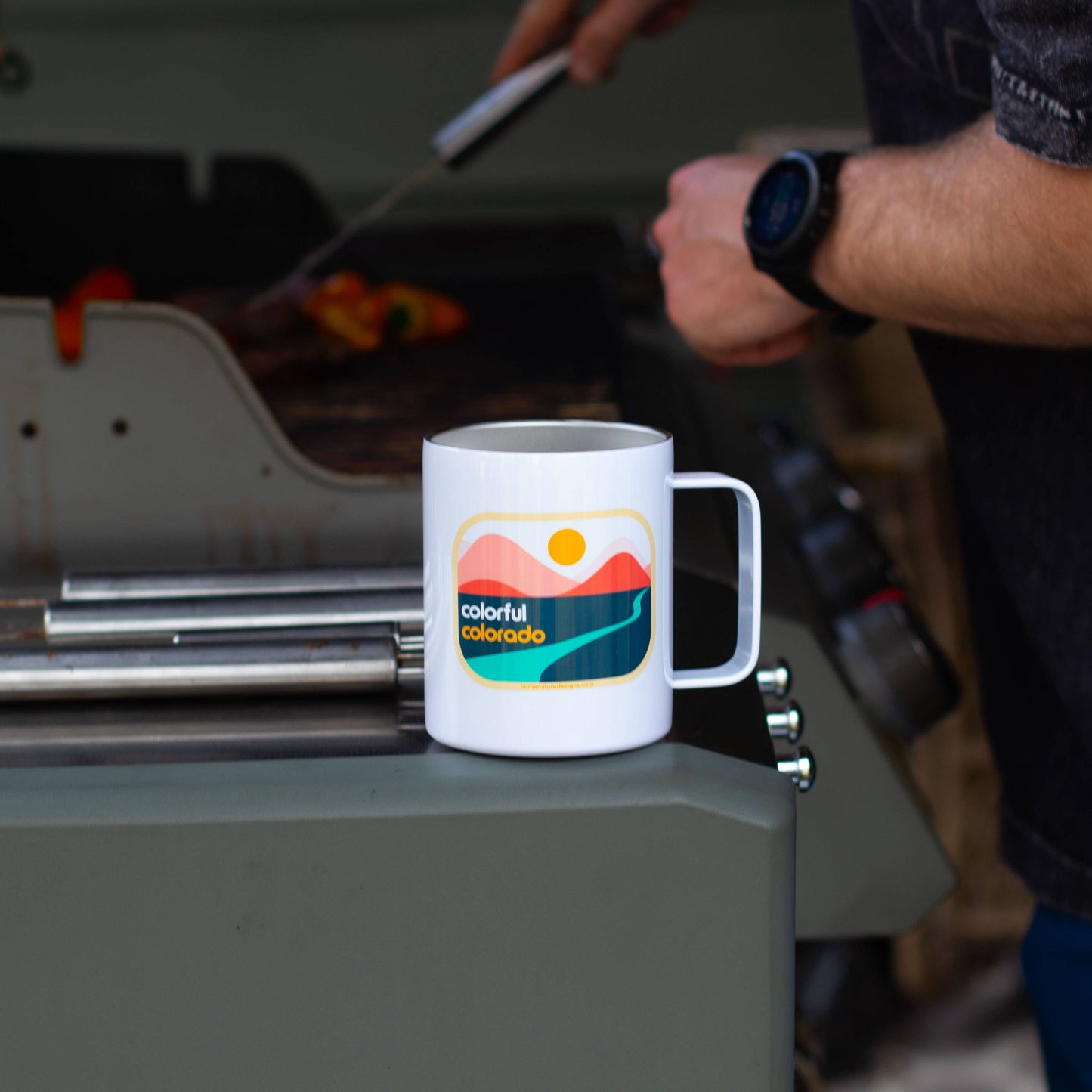 Colorful Colorado Travel Mug - Stainless Steel 12 oz