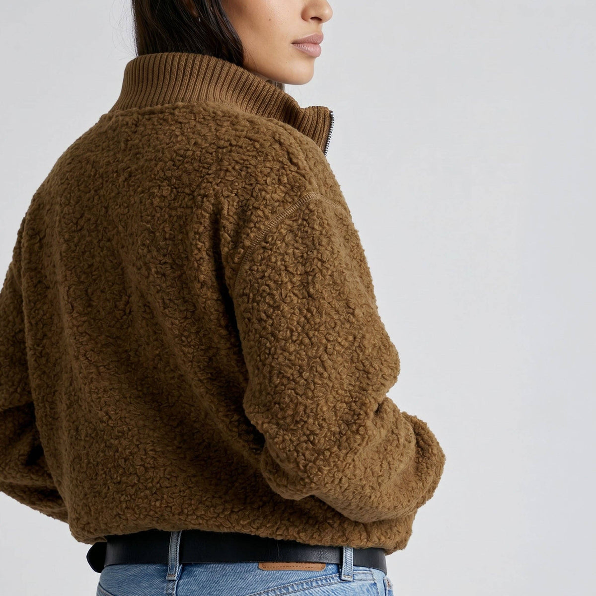 Women's Magnolia Bouclé Quarter Zip Pullover