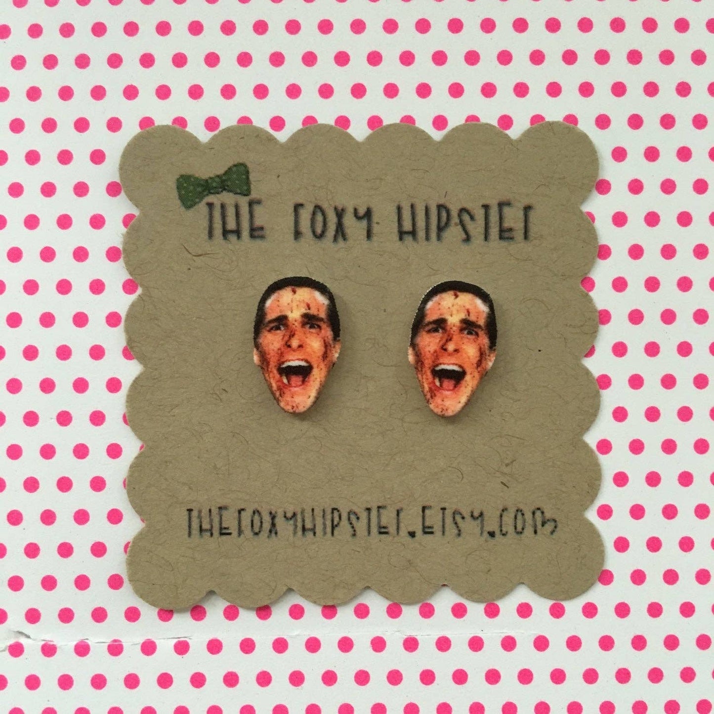 Patrick Bateman  Inspired Stud Earrings