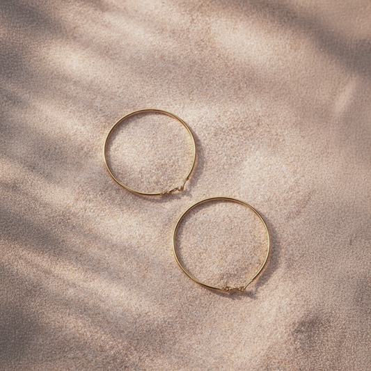 Luxe Gold XL Thin Hoops