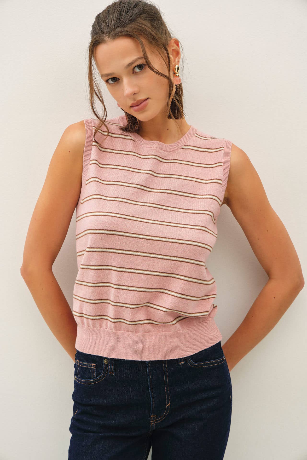 Scottie Multi Steiped Sweater Tank