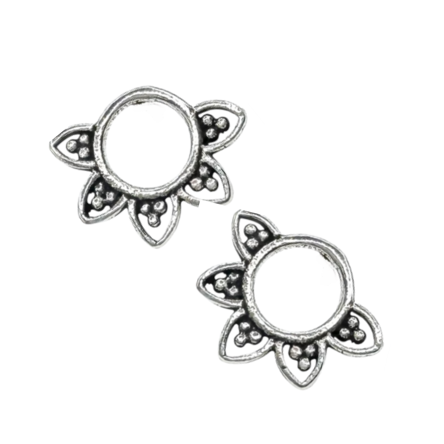 Sterling ethnic stud earring