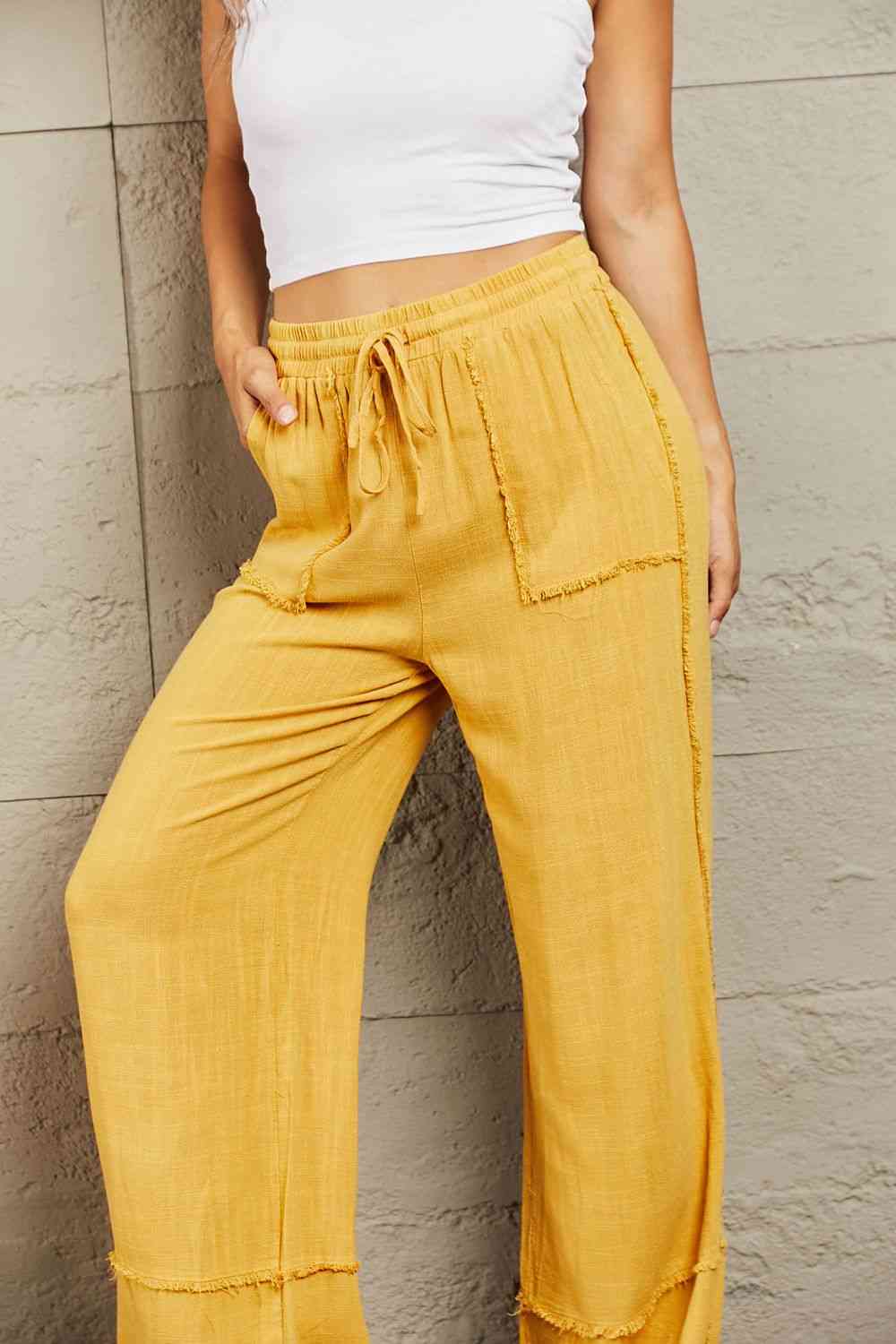 Love Me Mineral Wash Wide Leg Pants