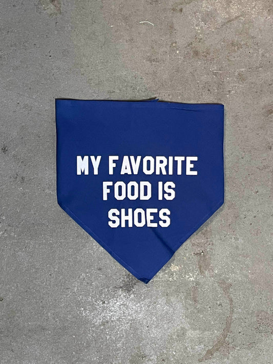 My Favorite Food Is Shoes Pet Bandana (Large)