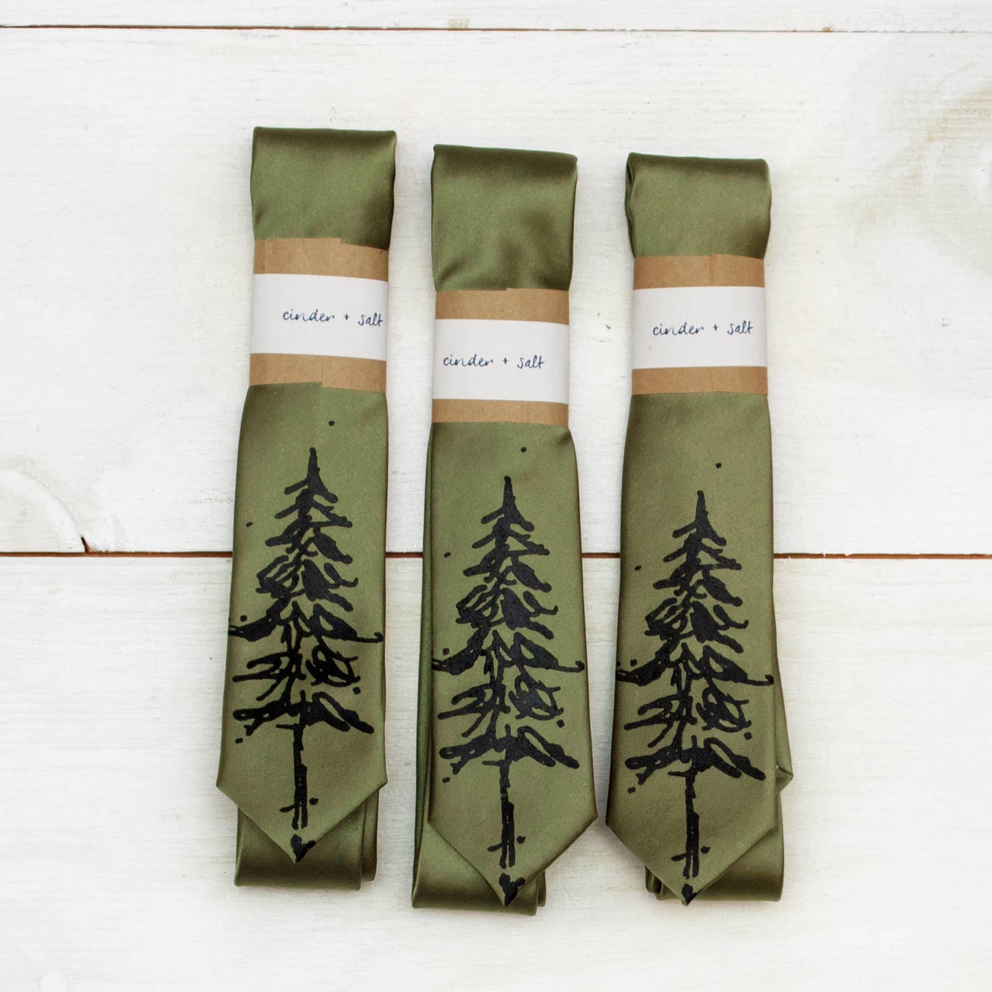 Pine Trees Skinny Tie