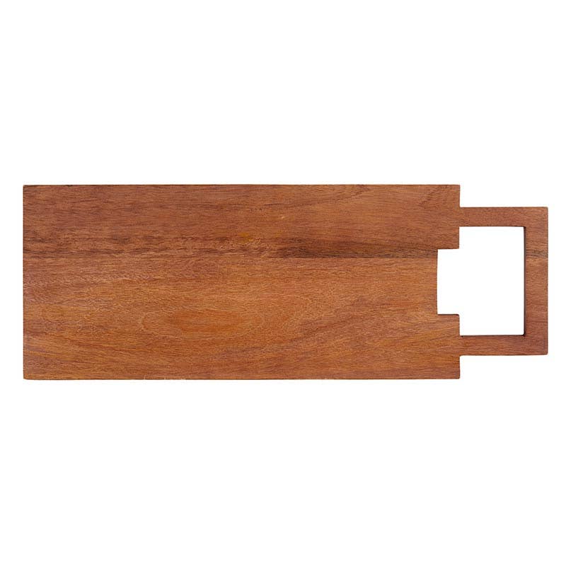 Charcuterie Board with Square Handle - Brown