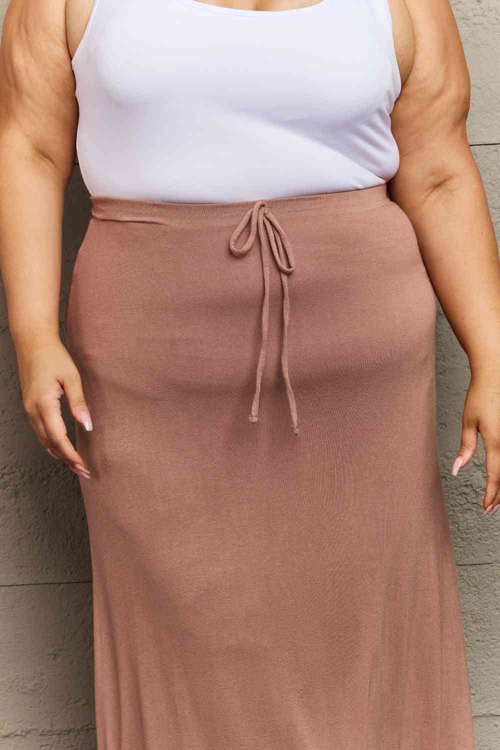 For The Day Flare Maxi Skirt in Chocolate