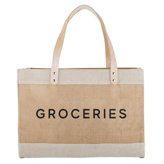 Large Natural Market Tote - Groceries