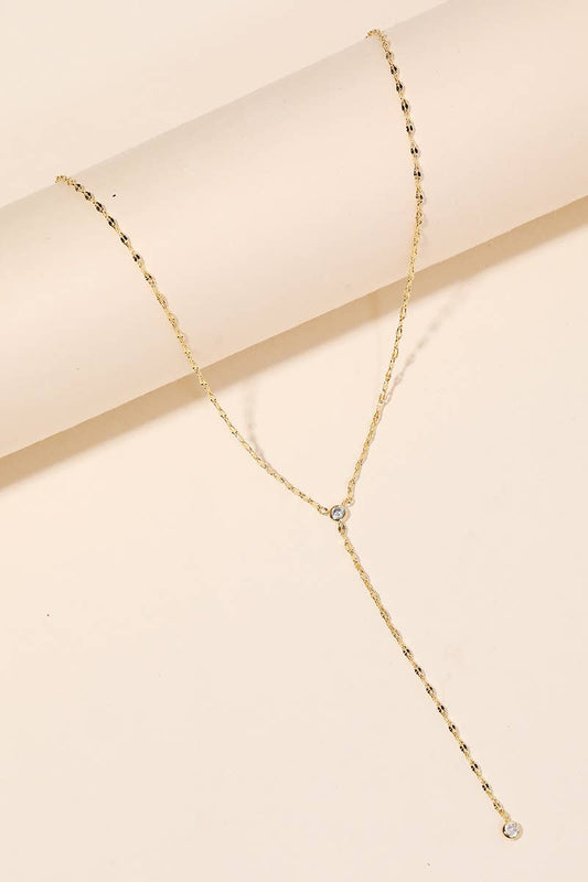 Dainty Chain Link Y Necklace