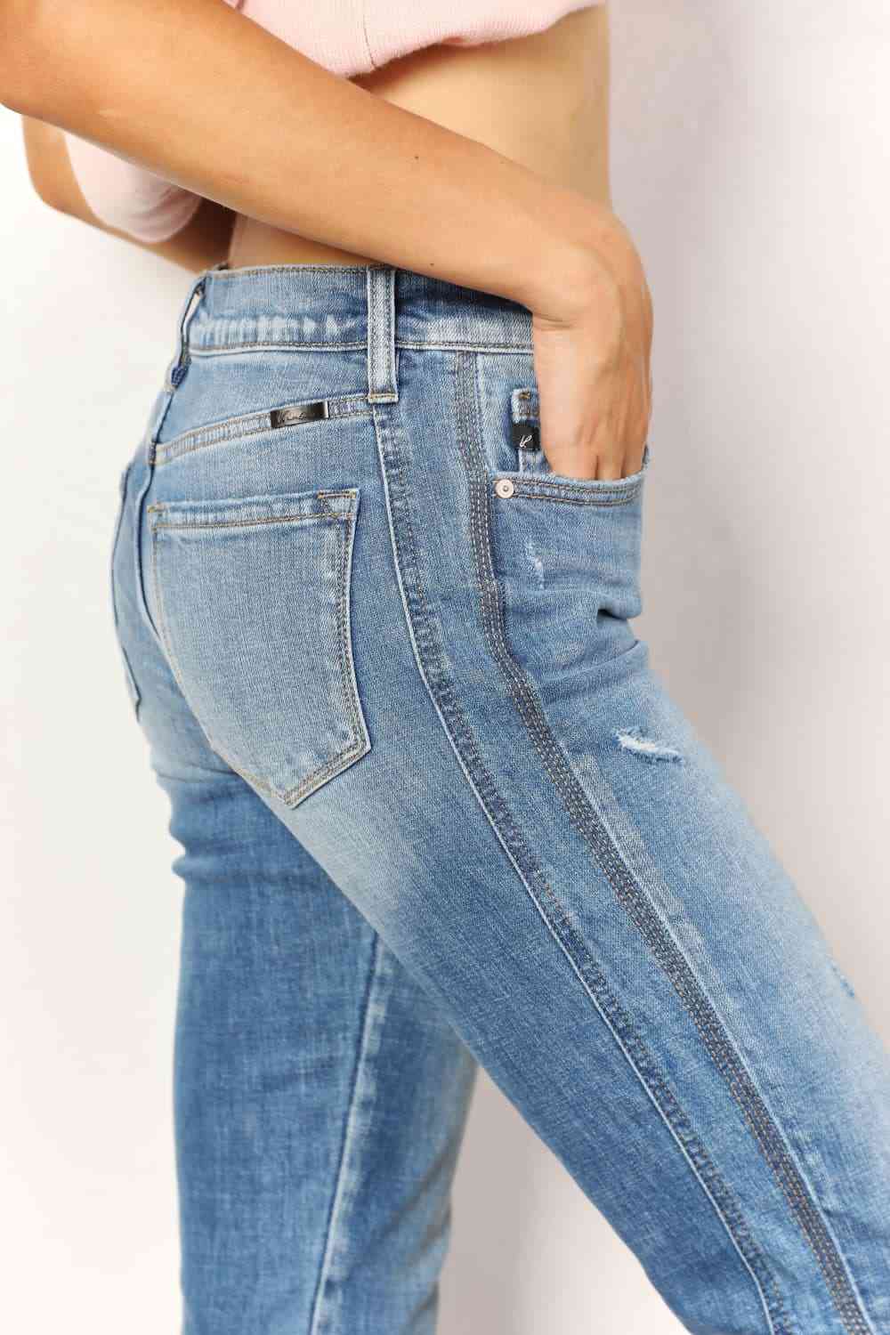 Mid Rise Slim Boyfriend Jeans