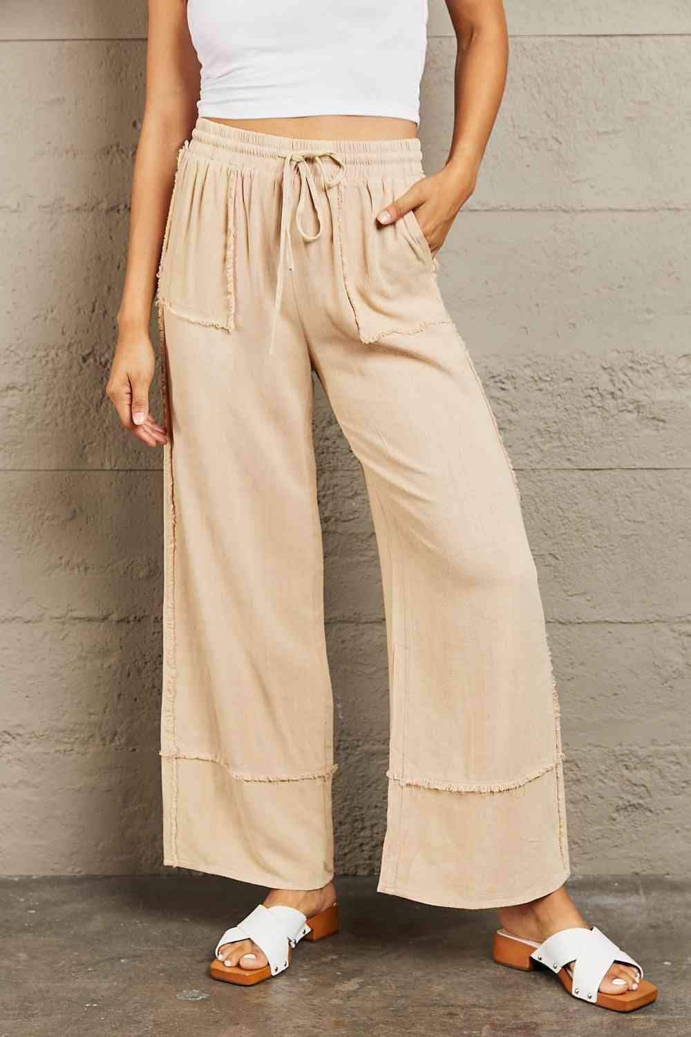 Love Me Mineral Wash Wide Leg Pants