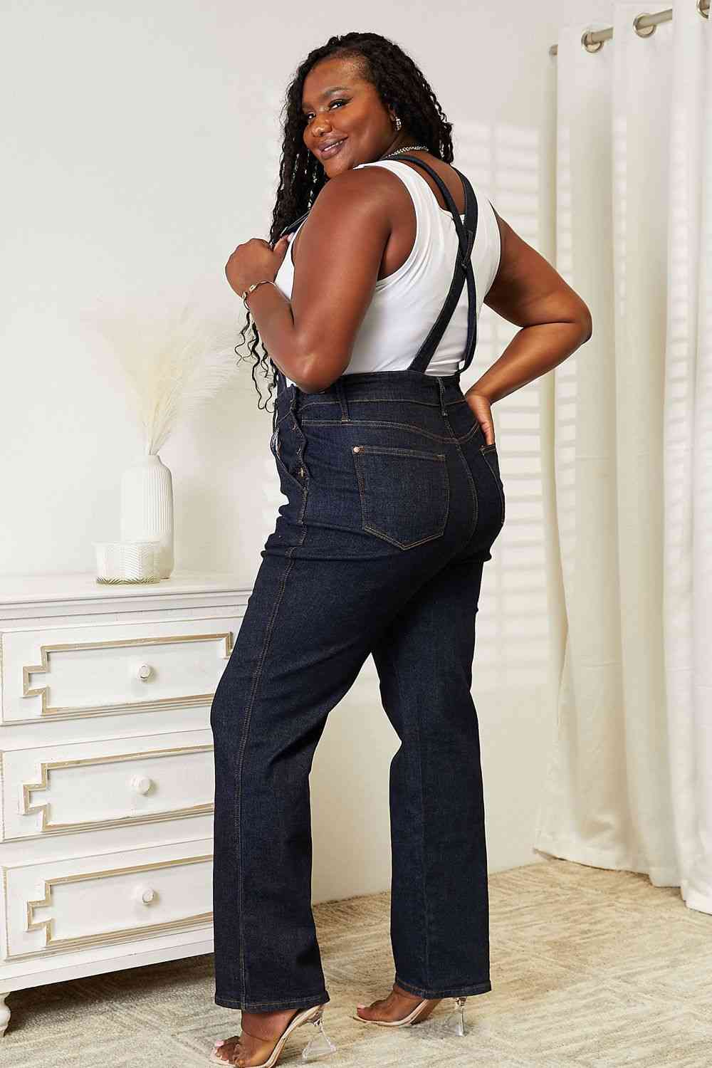 High Waist Classic Denim Overalls